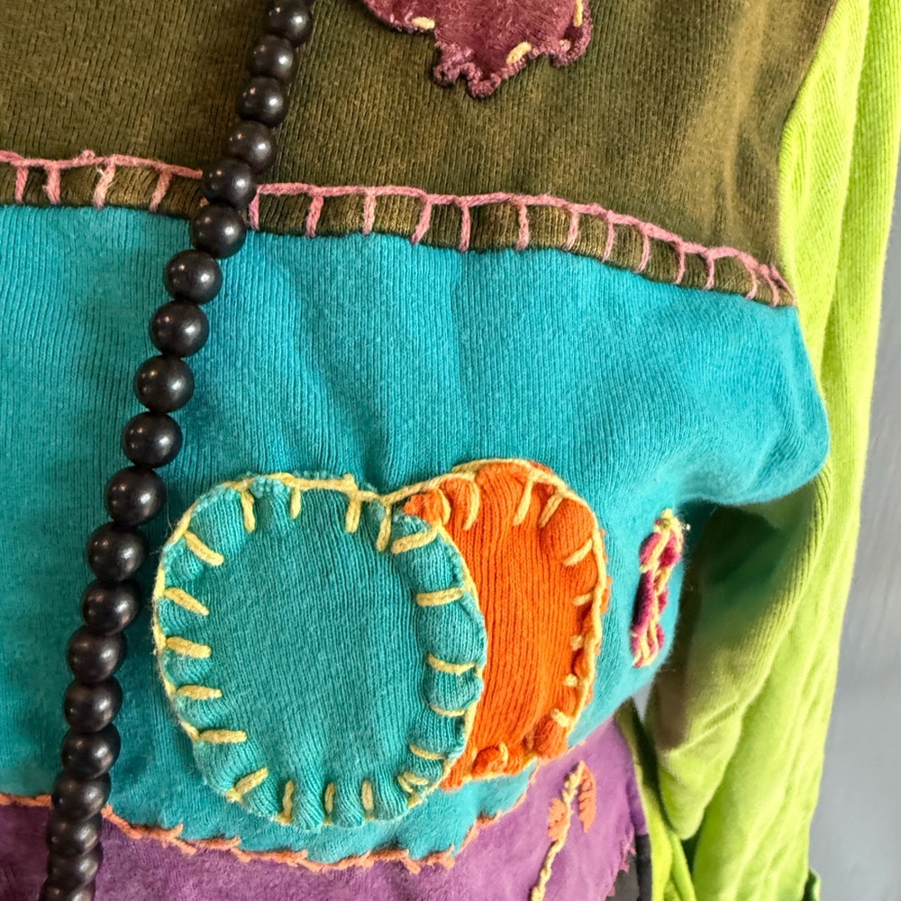 Karma Multicolor Patchwork Hoodie - Picture 4 of 5